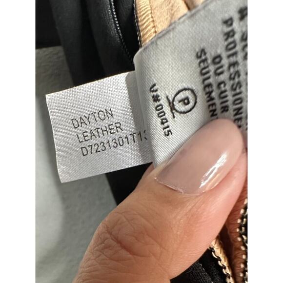 Diane von Furstenberg Black and Tan Leather Mosaic4 Women's Dress Size 2 - Picture 15 of 16